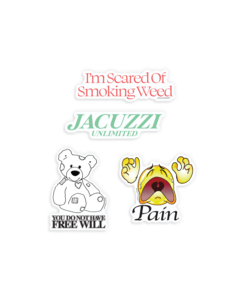 JACUZZI 10/PACK FREE WILL ASSORTED STICKERS