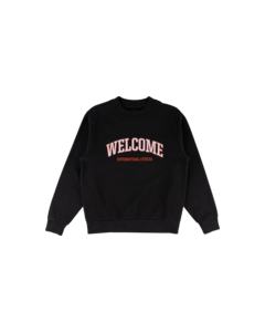 WELCOME STUDENT EMBROIDERED CREW/HD/SWT L-BLK