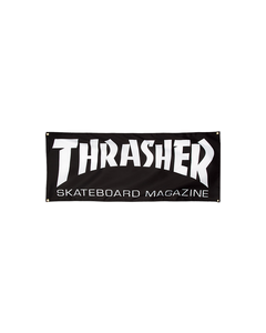 THRASHER MAG LOGO BANNER BLACK/WHT