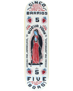 5BORO CINCO BARRIOS DECK-8.0 WHITE