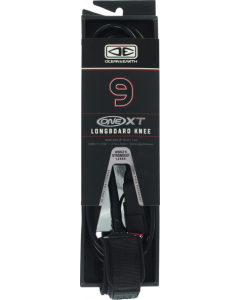 O&E ONE XT LONGBOARD KNEE LEASH 9' BLACK