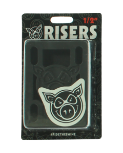 PIG PILES 1/2" HARD RISERS BLACK single set