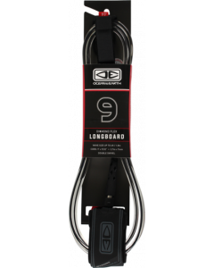 O&E MOULDED LONGBOARD REGULAR LEASH 9' BLACK