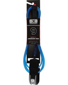 O&E MOULDED LONGBOARD REG KNEE LEASH 9' BLUE