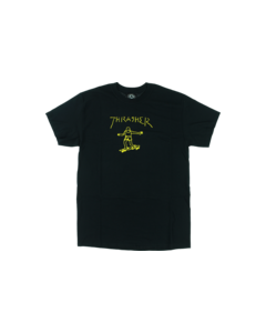 THRASHER GONZ LOGO SS S-BLACK/YEL