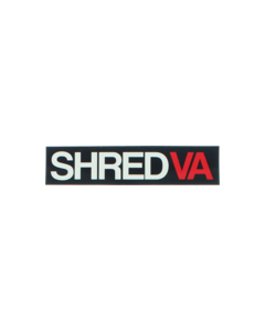 SHRED STICKERS PRINTED SHRED VA 6.5x1.5 BLK/WT/RED