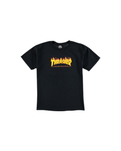 THRASHER FLAMES YTH SS XS-BLACK