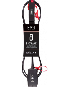 O&E ONE XT BIG WAVE PIN RELEASE LEASH 8' BLK