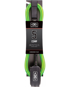 O&E MOULDED COMP LEASH 5' LIME