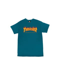 THRASHER FLAME SS XL-GALAPAGOS BLUE