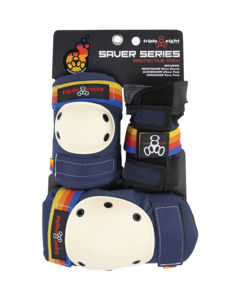 TRIPLE 8 SAVER 3/PK PADS M-PACIFIC BEACH NAVY