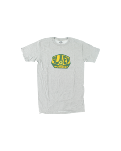 AW OG LOGO SS S-HEATHER GREY/GOLD/GRN