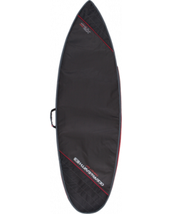 O&E COMPACT DAY SHORTBOARD COVER 6'4" BLK/RED