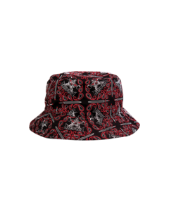 THRASHER BANDANA BUCKET HAT S/M-BLACK/RED