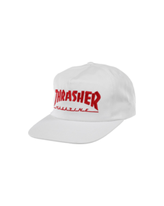 THRASHER MAG LOGO HAT ADJ-WHT/RED