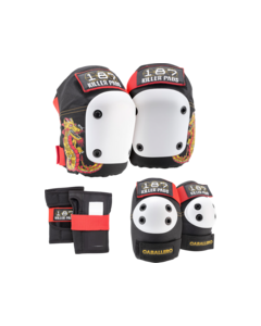 187 6-PACK PAD SET S/M-CABALLERO DRAGON BLK