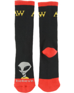 AW VISITOR CREW SOCKS BLACK 1pr