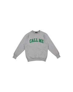 CALL ME 917 CALL ME LOGO CREW/SWT S-HEATHER GREY