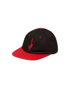 DW GANG LOGO HAT ADJ-BLK/RED