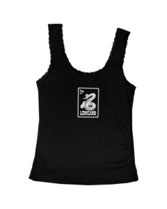 LOWCARD RATTLER CARD LACE TRIMMED TANK TOP XS-BLK