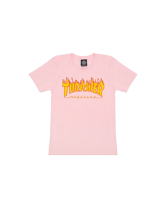 THRASHER FLAME LOGO GIRLS SS XS-PINK