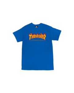 THRASHER FLAME SS S-ROYAL BLUE