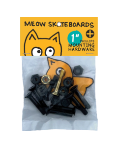 MEOW 1" PHILLIPS HARDWARE SET BLK/YEL