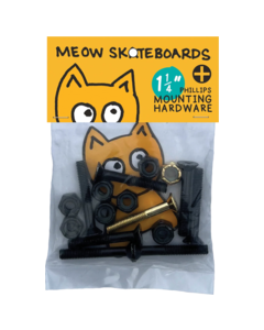 MEOW 1.25" PHILLIPS HARDWARE SET BLK/YEL