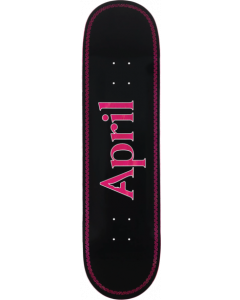 APRIL OG LOGO HELIX DECK-8.0 BLK W/PINK LOGO