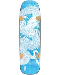 SMA HARADA DECK-9X33 LIGHT BLUE STAIN/WHT DRAGON