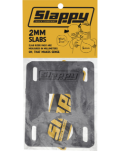 SLAPPY SLABS LOW RISERS SET 2MM BLACK 2PCS