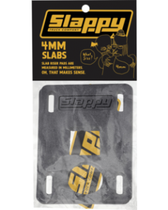 SLAPPY SLABS LOW RISERS SET 4MM BLACK 2PCS