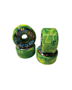 TOXIC SUPERTHANE ACID RAIN 59MM 95A GRN/YEL SWIRL