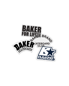 BAKER 12/PK ASST. CLUB STICKERS