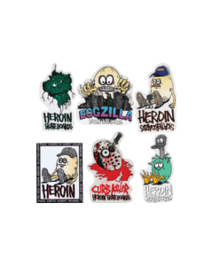 HEROIN 12/PK ASST EGGZILLA STICKERS