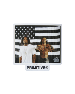 PRIMITIVE STRIPES STICKER BLACK