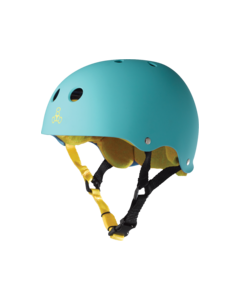 T8 HELMET TEAL RUBBER/YEL S