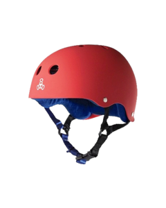 T8 HELMET RED RUBBER/BLUE S