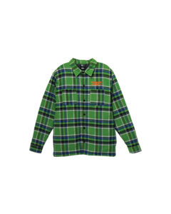 AH BASIC EAGLE FLANNEL JACKET S-GRN/BLUE