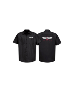 BRAND-X WINGS SS BUTTON UP WORK SHIRT S-BLK