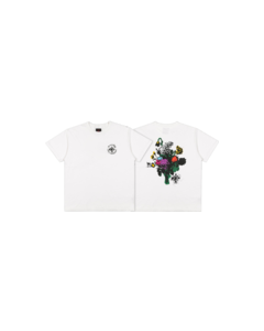 DISORDER FLORAL STENCIL SS M-VINTAGE WHITE