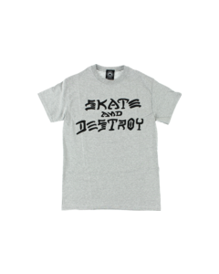 THRASHER SKATE & DESTROY SS S-GREY