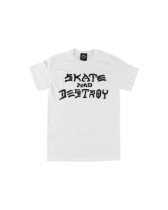 THRASHER SKATE & DESTROY SS S-WHITE