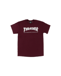 THRASHER SKATE MAG SS L-MAROON/WHT