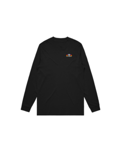 AW SPECTRUM EMBROIDERED LS M-BLACK