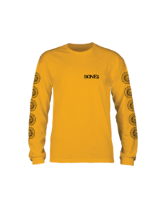 BONES WHEELS PUSHING UP DAISIES L/S S-GOLD