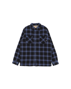 GIRL SHERPA LINED LS FLANNEL S-BLACK