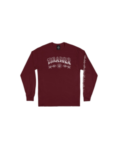 THRASHER BARBED WIRE LS S-MAROON