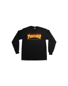 THRASHER FLAMES L/S XL-BLACK/YEL