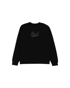 REAL SCRIPT EMB CREW/SWT S-BLACK